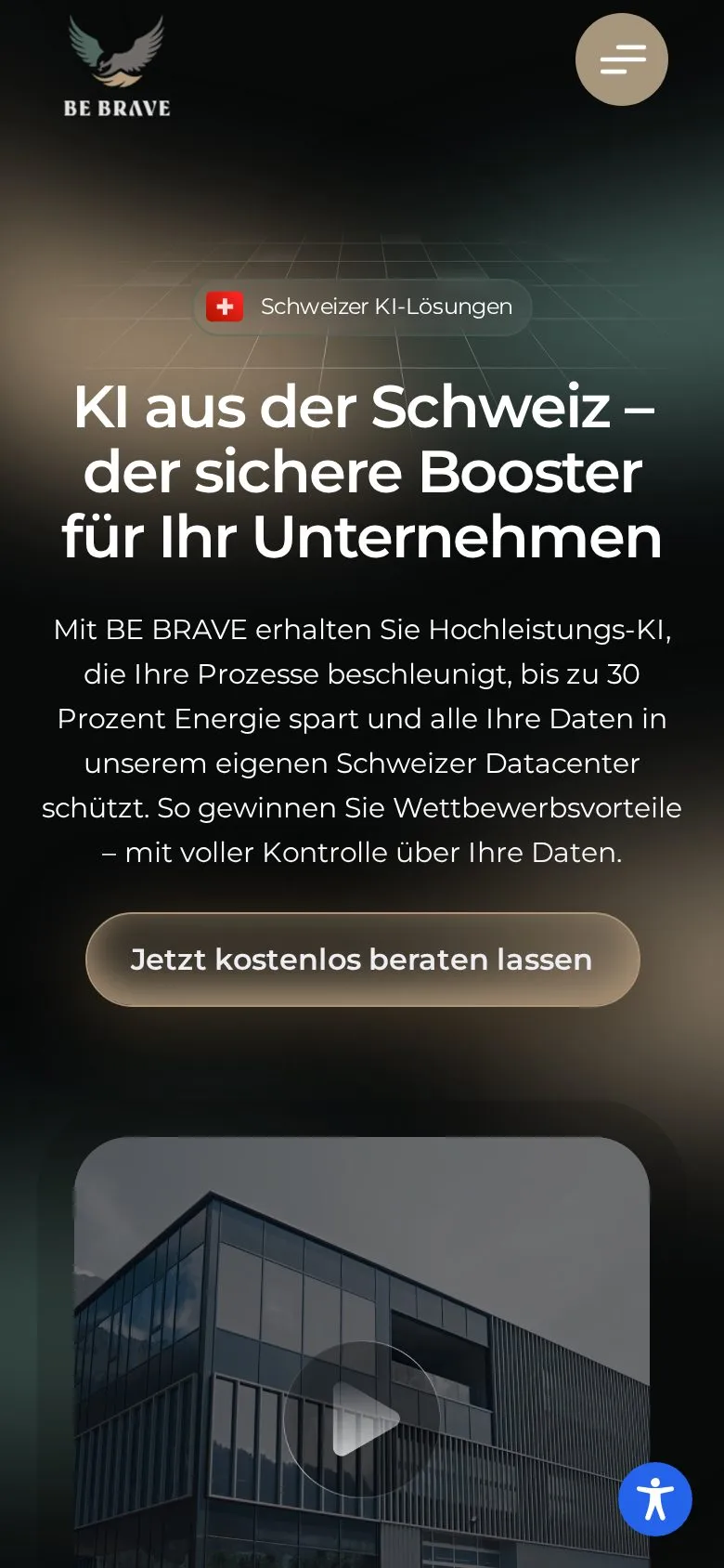 Vorher: Startseite – be-brave.ch
